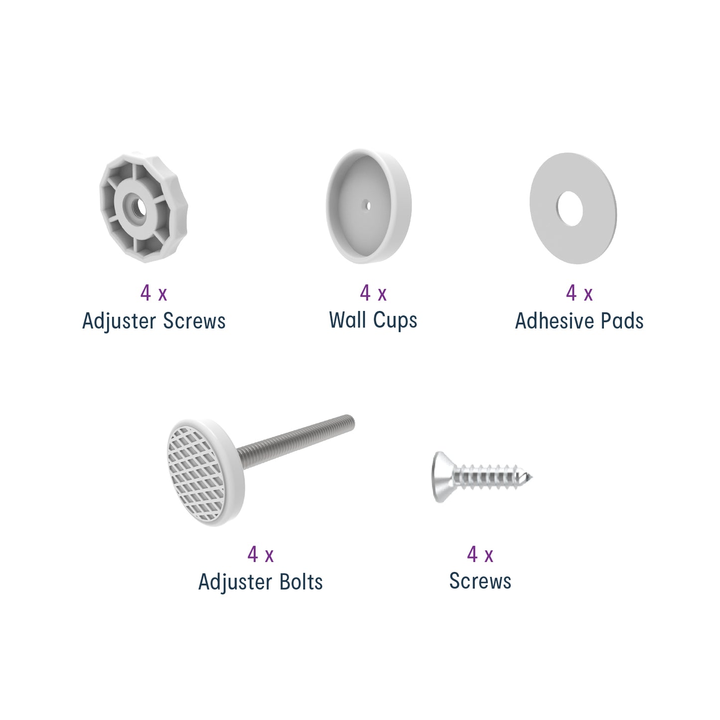 Mounting Bolt Kit - Extra Tall & Wide Metal Gate (GREY)